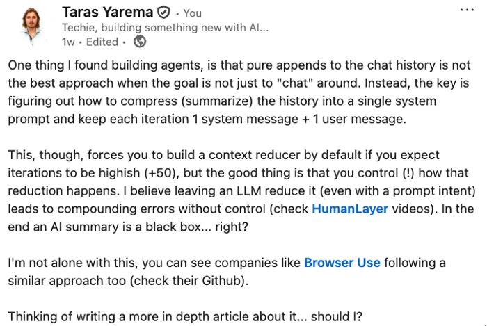 My reply on the thread